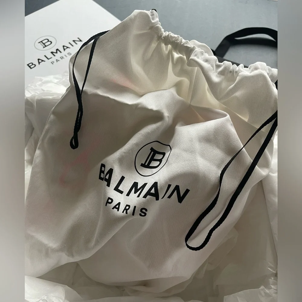 New Balmain B-East panelled lace-up sneakers W/37 / 7US